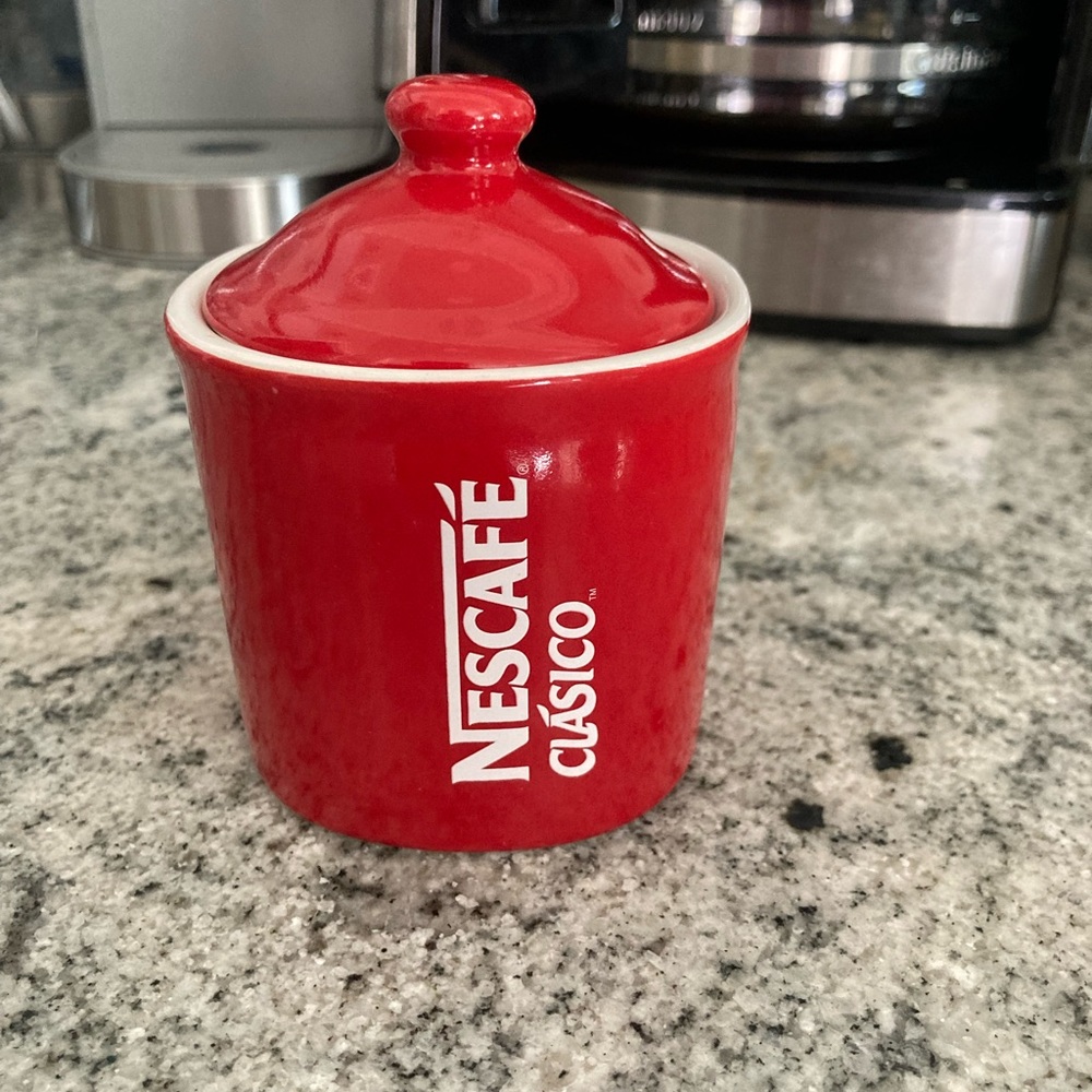 Nestle Nescafé Clasico Coffee Sugar Ceramic Container